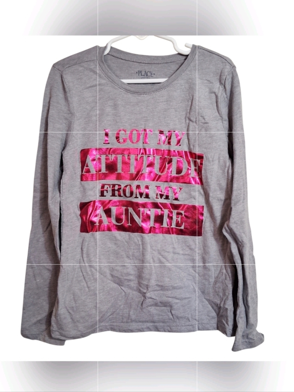Children’s Place | Attitude From My Auntie | Long Sleeve Graphic - Med 7/8